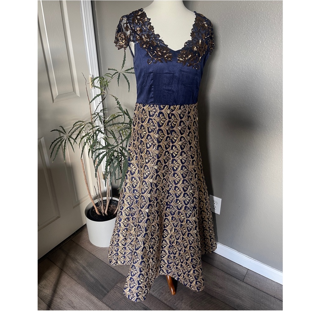 Blue silk gown - no dupatta or pajami worn once